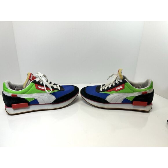 PUMA Future Rider 371149-01 Black/Blue/Green  Sneakers 2019 Size 7C - Picture 4 of 12